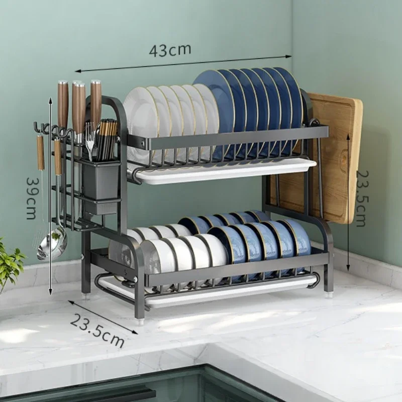 Kitchen Appliances Storage - رف تجفيف الأطباق من الفولاذ المقاوم
