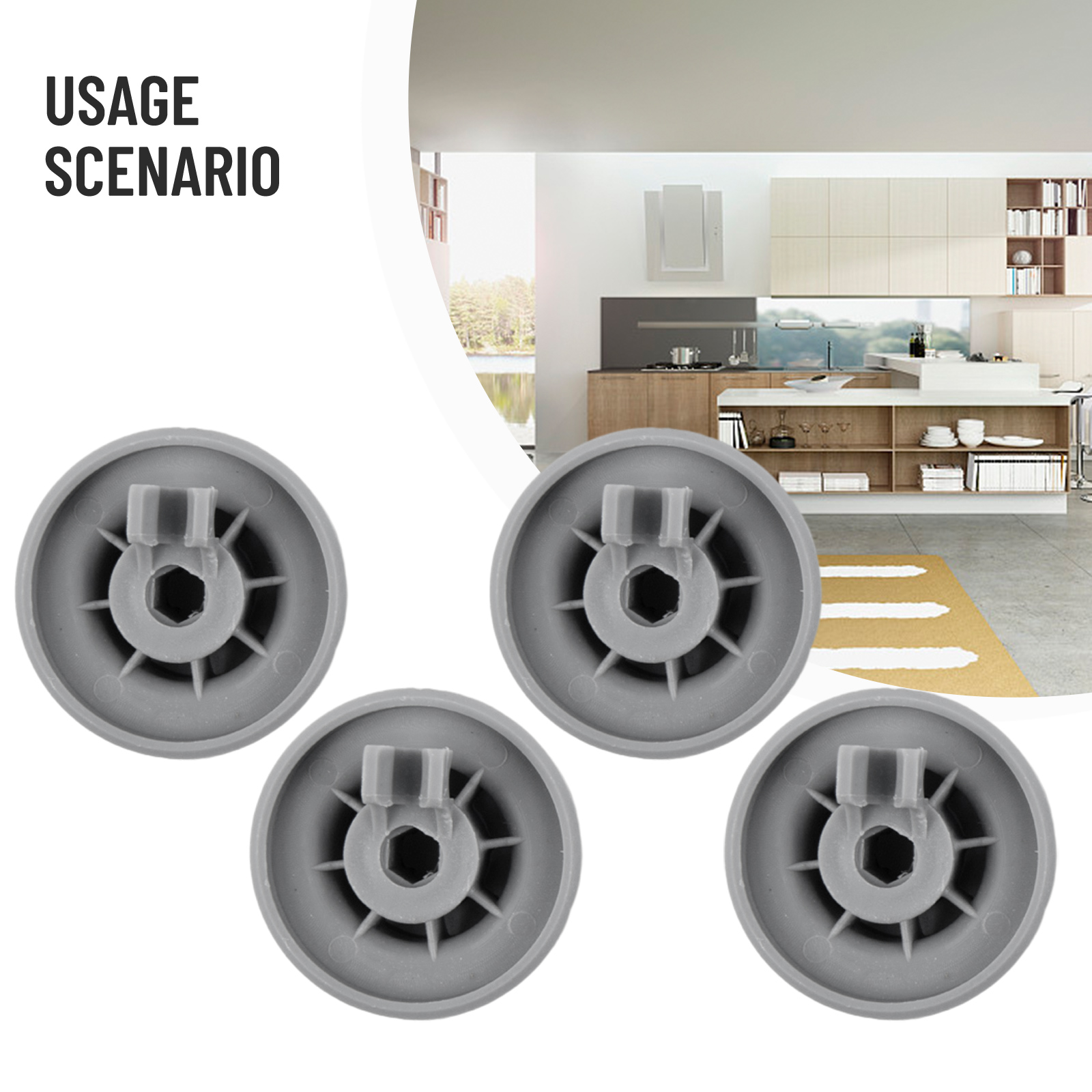 Kitchen Appliances Bosch - مجموعة من 4 عجلات لغسالة الأطباق