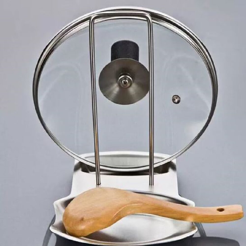 Kitchen Appliances Storage - حامل غطاء القدر من الفولاذ المقاوم