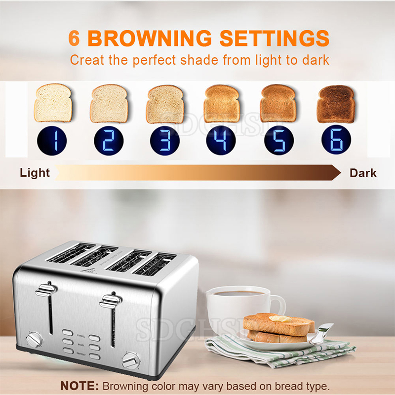 Kitchen Appliances Quality - محمصة كهربائية جديدة التصميم من الفولاذ