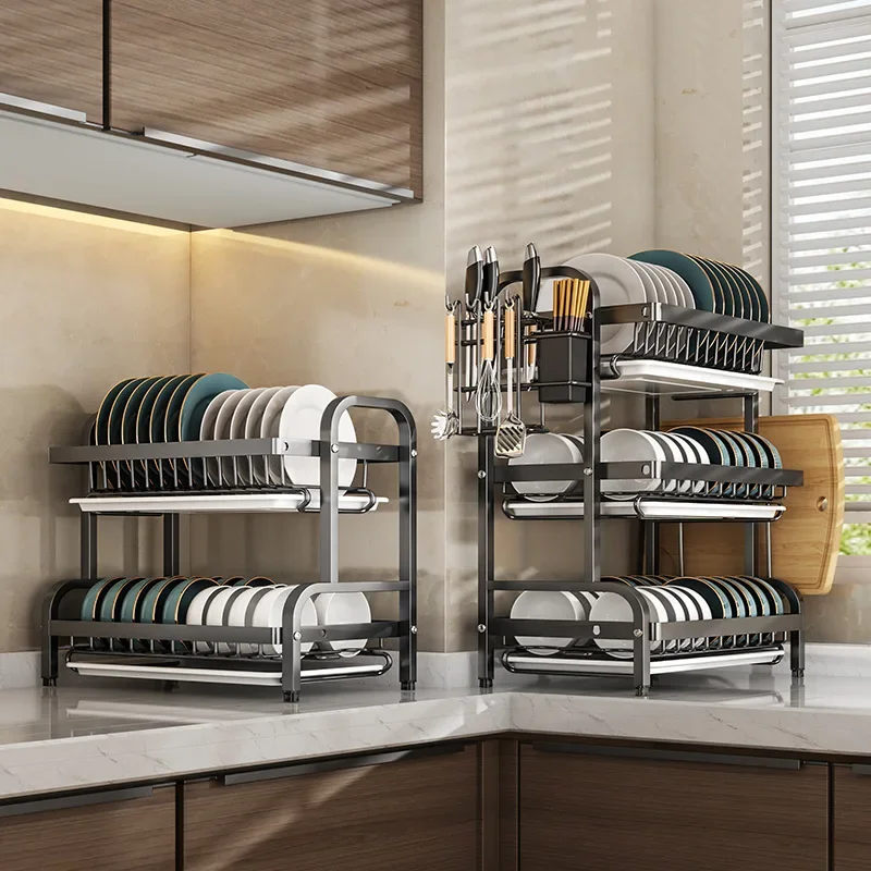 رف تجفيف الأطباق من الفولاذ ال - مراجعة Kitchen Appliances Storage وسعره